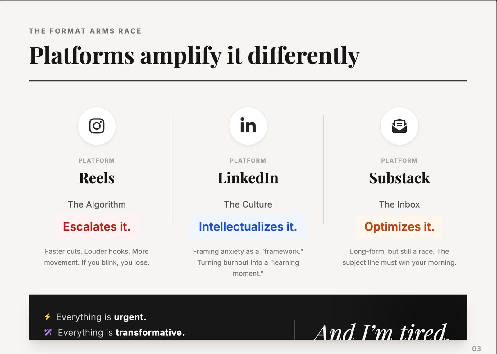 More is not less, it’s zero, slide 3