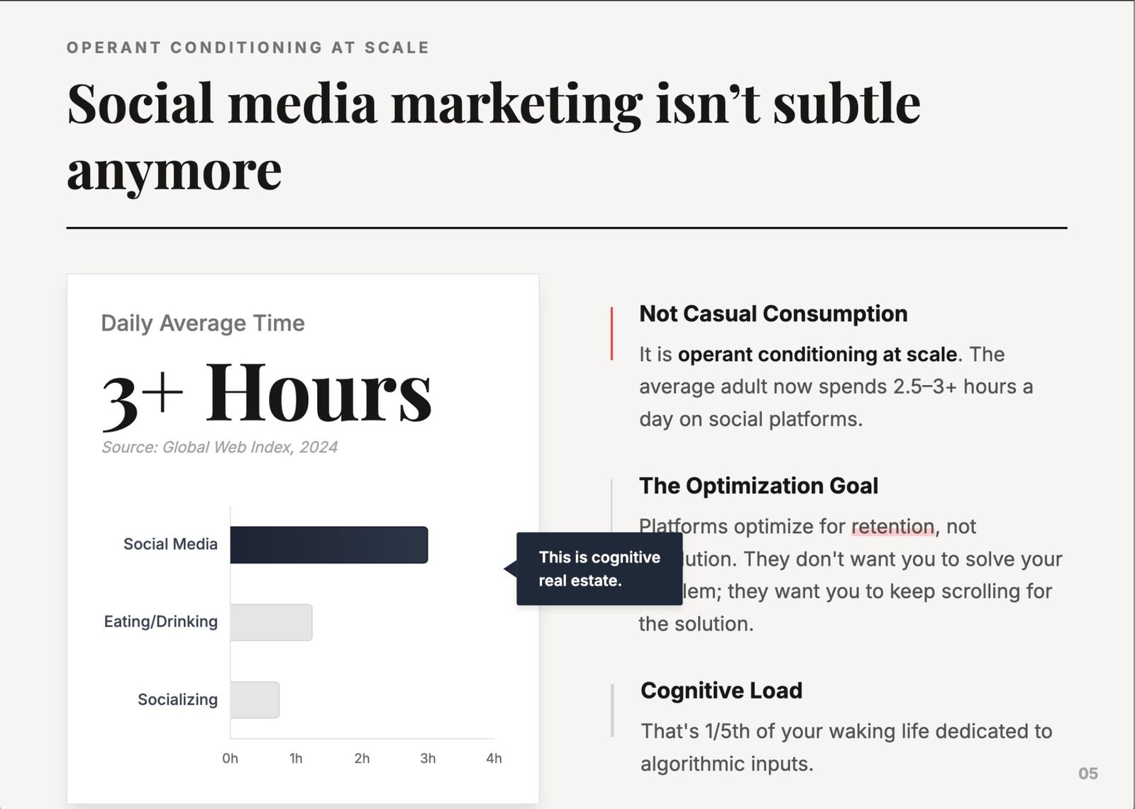 More is not less, it’s zero, slide 5