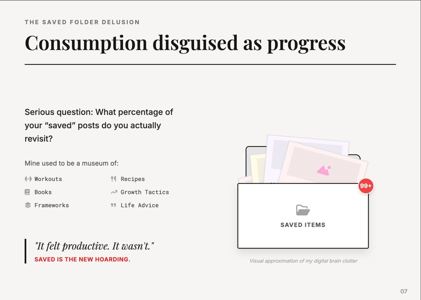 More is not less, it’s zero, slide 7