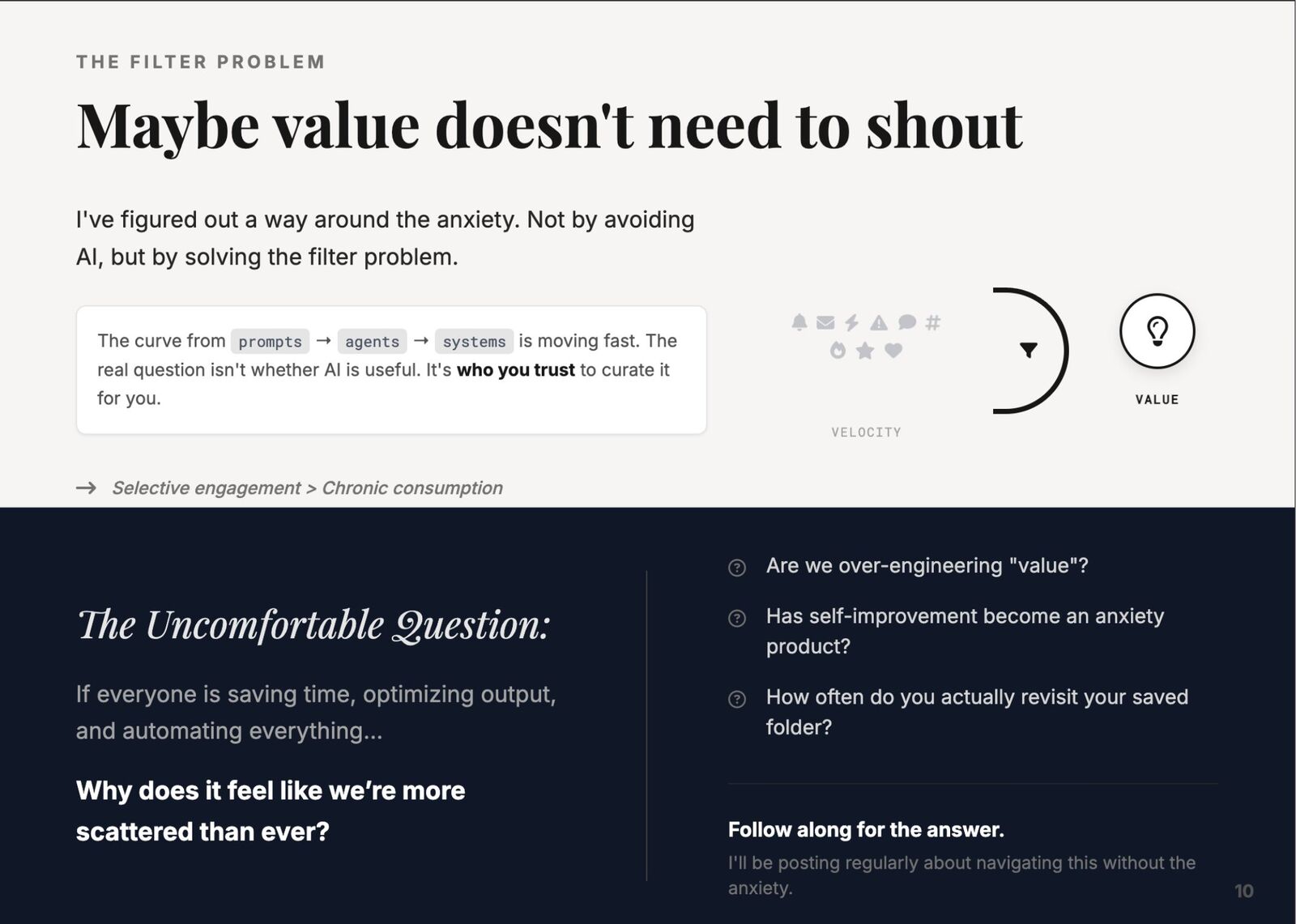 More is not less, it’s zero, slide 10