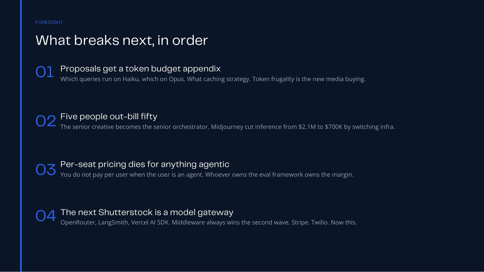 Tokens are the new line items, slide 5