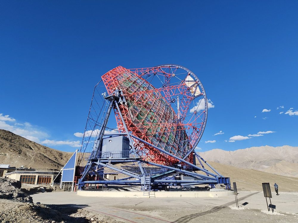 A telescope under a Ladakh sky