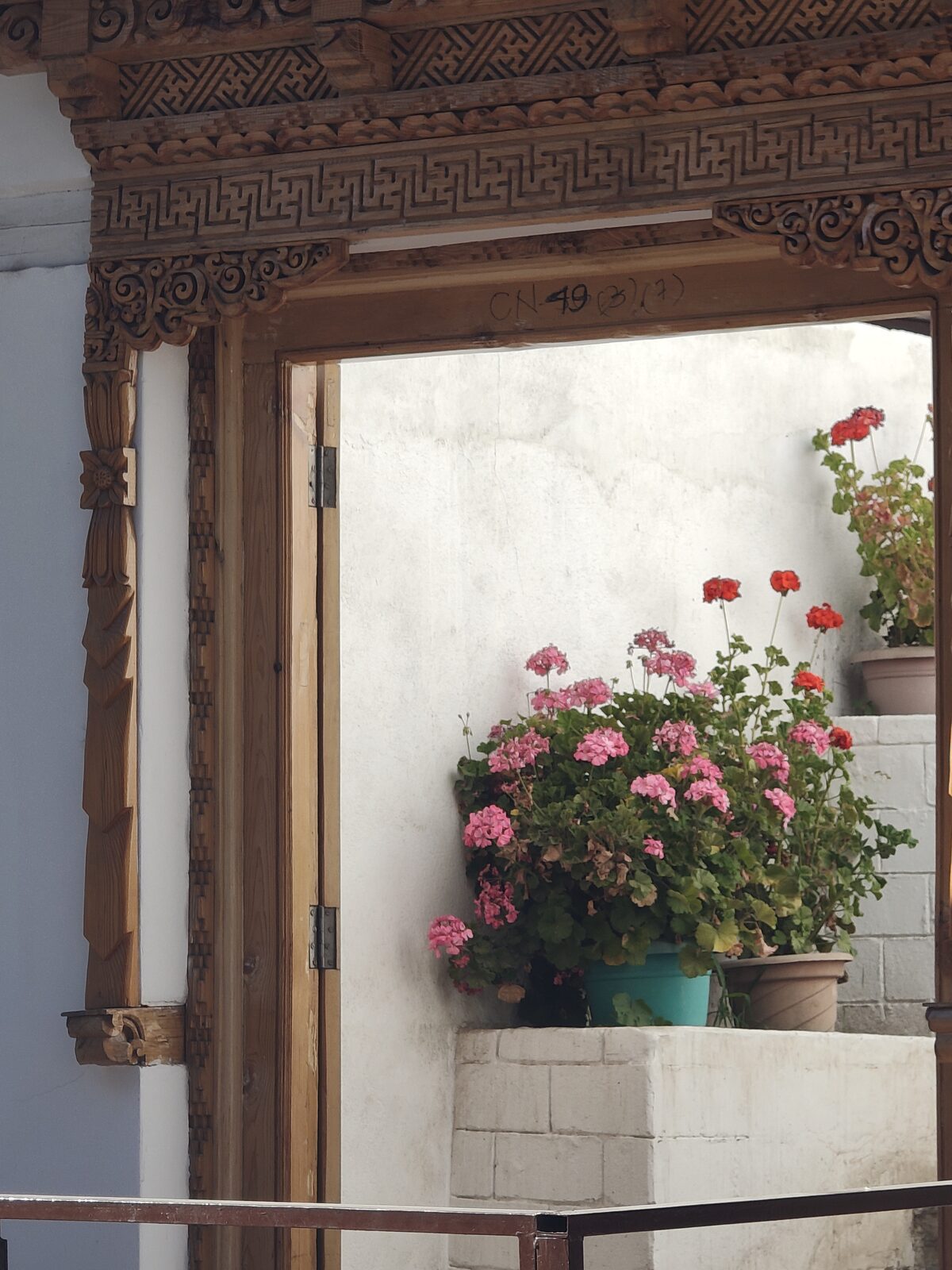A homestay window in Leh