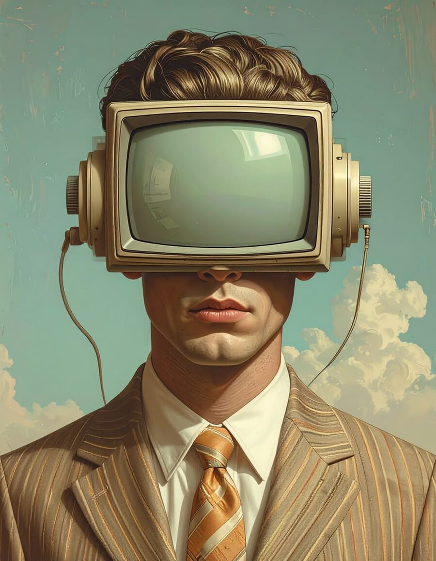 A man with a television for a head